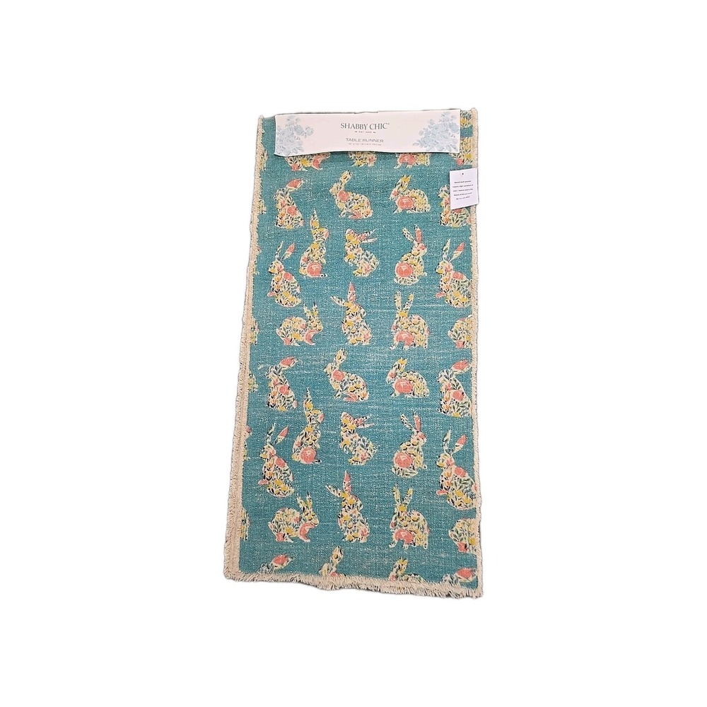 NWT Choice of Shabby Chic Easter Bunnies Tapestry Style Table Runner 16" x 72"